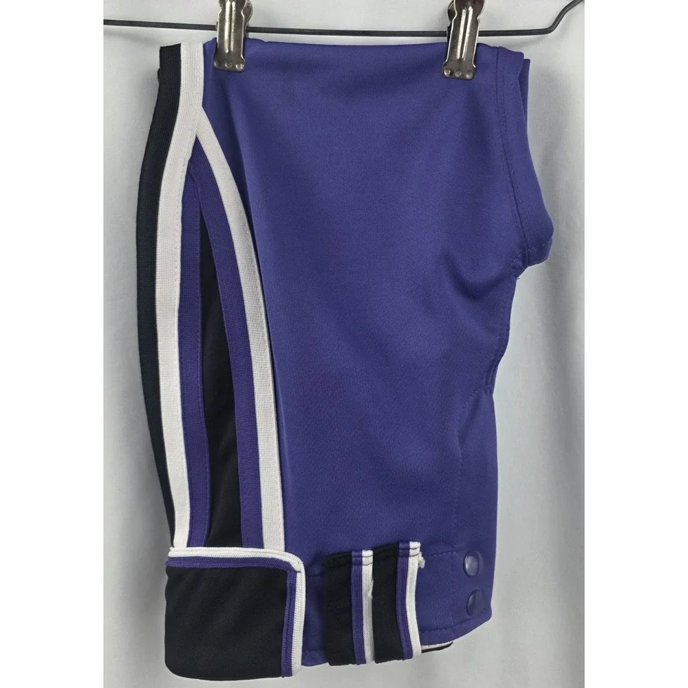 Boombah Baseball Pants Youth 28G Purple Black White Full Length Elastic